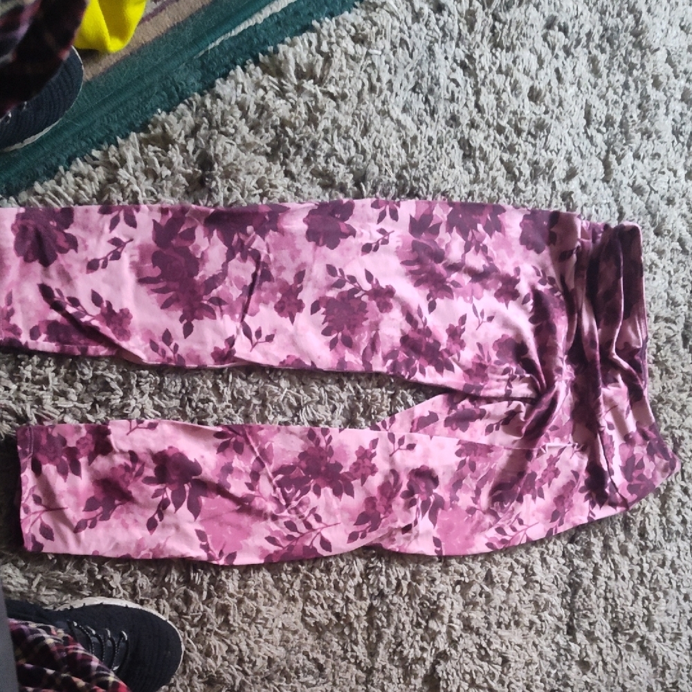 Floral Pink Kids Leggings